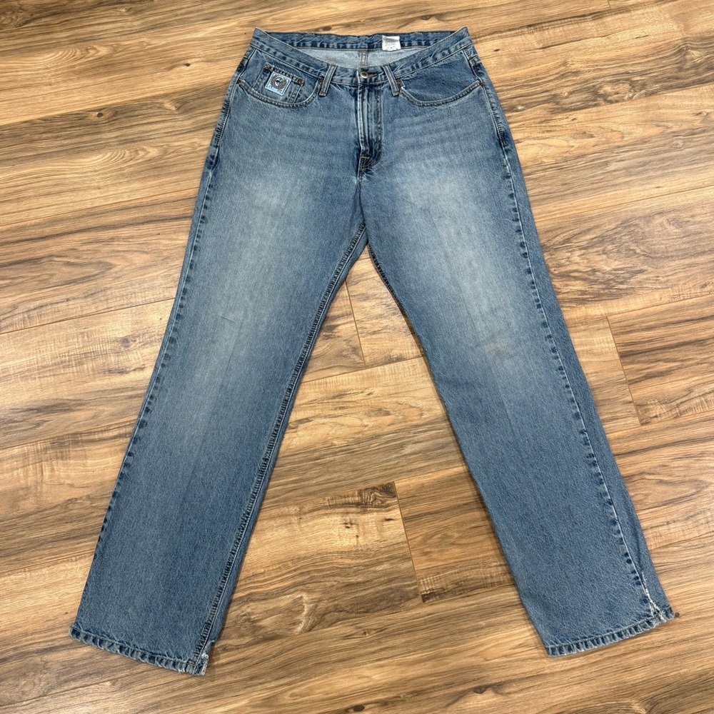 Cinch Men’s White Label Relaxed Fit Medium Stonewash Denim Jeans Size 33/32